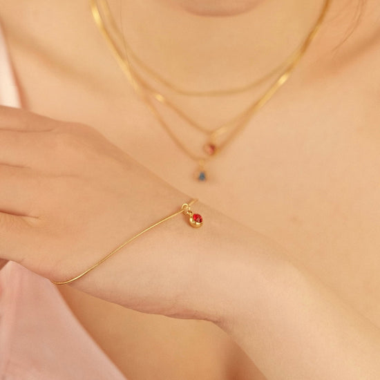 Round Dainty Birthstone Necklace, 18k gold gemstone necklace jewelry, Gold Round Dimond Necklace, Personalized Necklace gifts