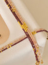 Genuine Gemstone Beaded Necklace, Cube beads choker, 18k gold beaded necklace, Crystal Beads, Gold-Filled Necklace, Cats Eye 