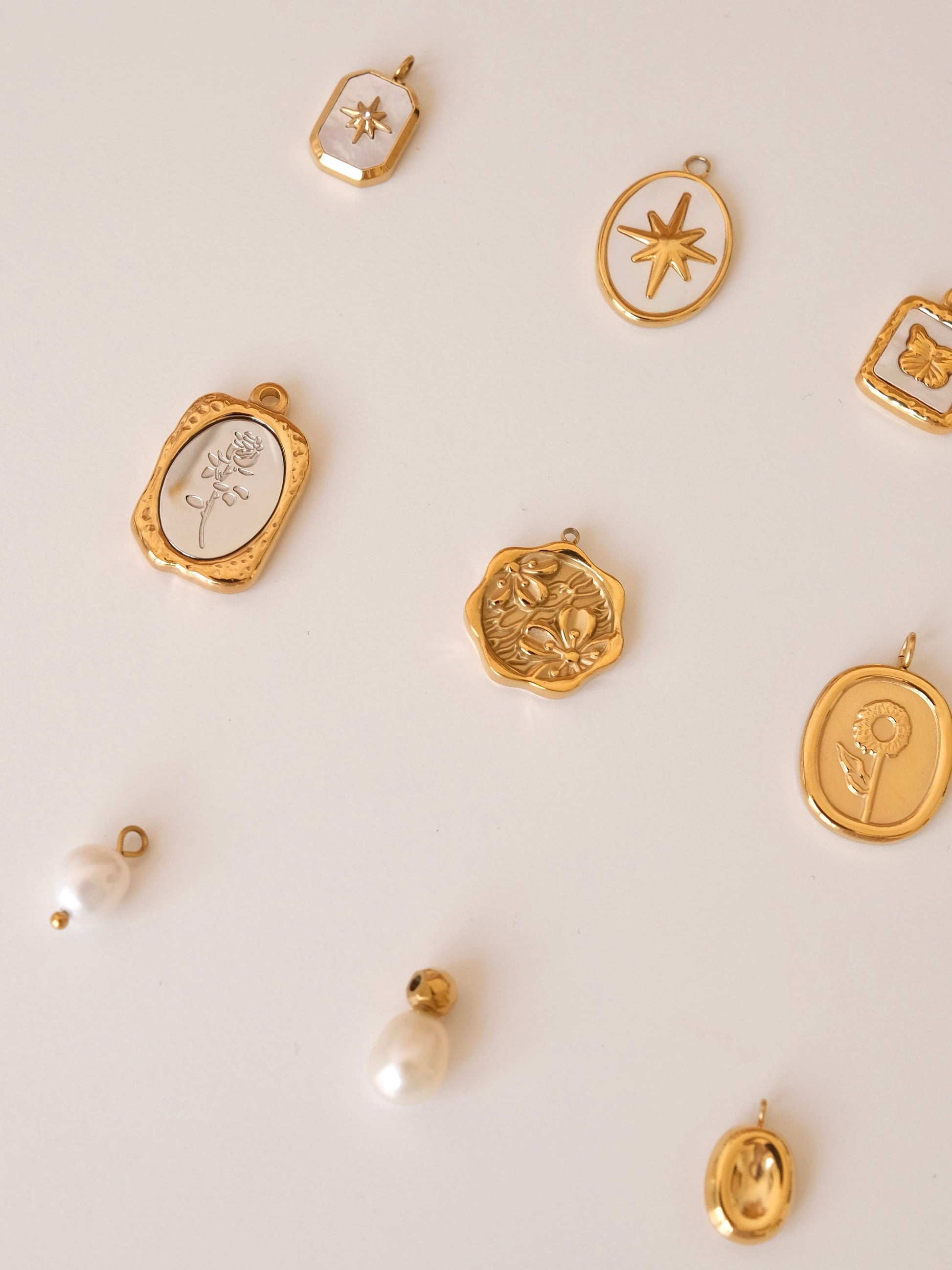 Custom DIY gold charm necklace, waterproof dainty pendants necklace, 18k gold charm necklace, build your own necklace, gift f