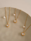 Gold Heart Necklace, Waterproof tarnish Resistant necklace, Mother of Pearl Necklace, Love Necklace, 18k Gold Pendant Necklac