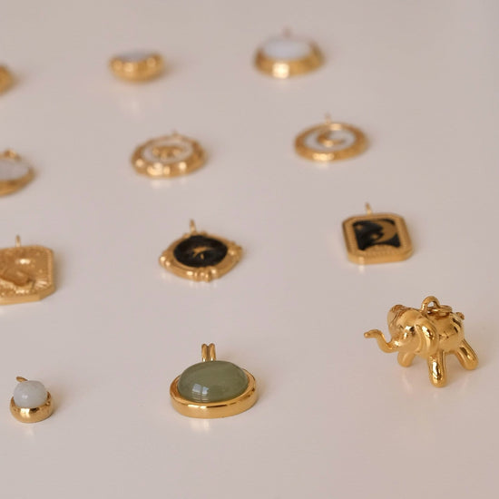 Custom DIY gold charm necklace, waterproof dainty pendants necklace, 18k gold charm necklace, build your own necklace, gift f