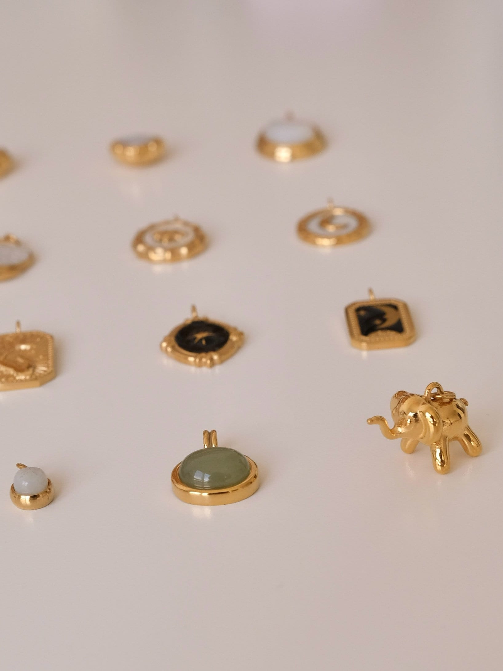 Custom DIY gold charm necklace, waterproof dainty pendants necklace, 18k gold charm necklace, build your own necklace, gift f