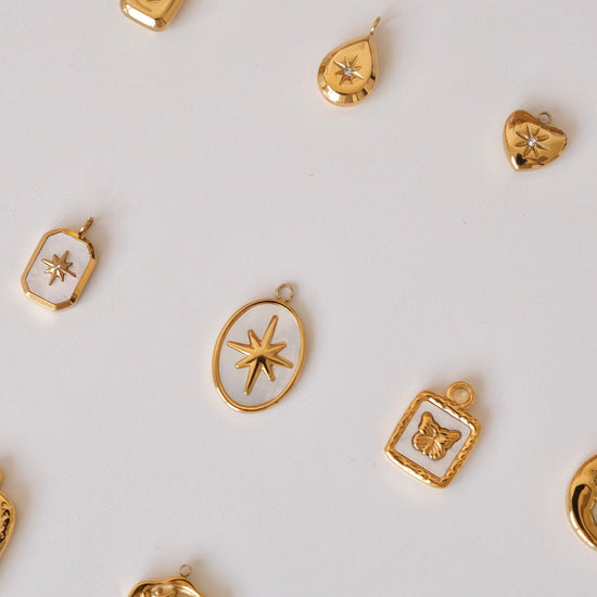 Custom DIY gold charm necklace, waterproof dainty pendants necklace, 18k gold charm necklace, build your own necklace, gift f