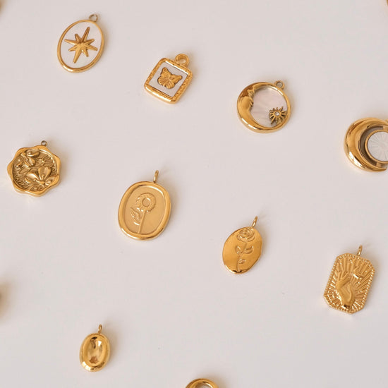 Custom DIY gold charm necklace, waterproof dainty pendants necklace, 18k gold charm necklace, build your own necklace, gift f