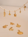 OCEAN COLLECTION, 18k gold filled detachable sea shell charms, summer beach charms, waterproof gold jewelry charms, bracelet 