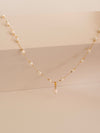 Gold Real Pearl Beaded Necklace, 6A Freshwater Pearl Minimal Necklace, Handmade Jewelry for Women, 18K Gold Pearl Beads Neckl