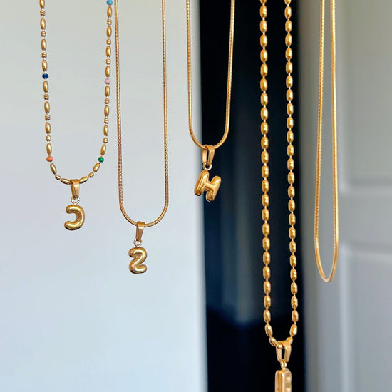 Gold Dainty Initial Necklace, Waterproof Tiny Initial Necklace, Custom Letter Necklace, 18K Gold Letter Necklace, Personalize