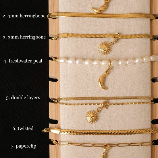 18k gold stainless steel Bracelets, waterproof tarnish resistant bracelets, minimalist bracelet, gold herringbone bracelets, 