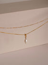Gold Layered Pearl Necklace, Snake Chain Double Layer Necklace, Dainty Freshwater Pearl Necklace, Multiple Pearl Necklace, Gi