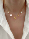 Summer Charms Necklace, Ocean Shell Pearl Necklace, Waterproof Gold Necklace, Girl Necklace, Gift for her, Handmade Beach Jew