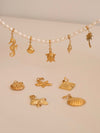 OCEAN COLLECTION, 18k gold filled detachable sea shell charms, summer beach charms, waterproof gold jewelry charms, bracelet 