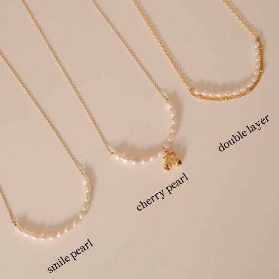 Dainty Smile Pearl Necklace, Minimalist Pearl Necklace, Handmade Daily Pearl Jewelry, Bridal Necklace on Wedding Day, Bridesm