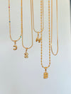 Gold Dainty Initial Necklace, Waterproof Tiny Initial Necklace, Custom Letter Necklace, 18K Gold Letter Necklace, Personalize