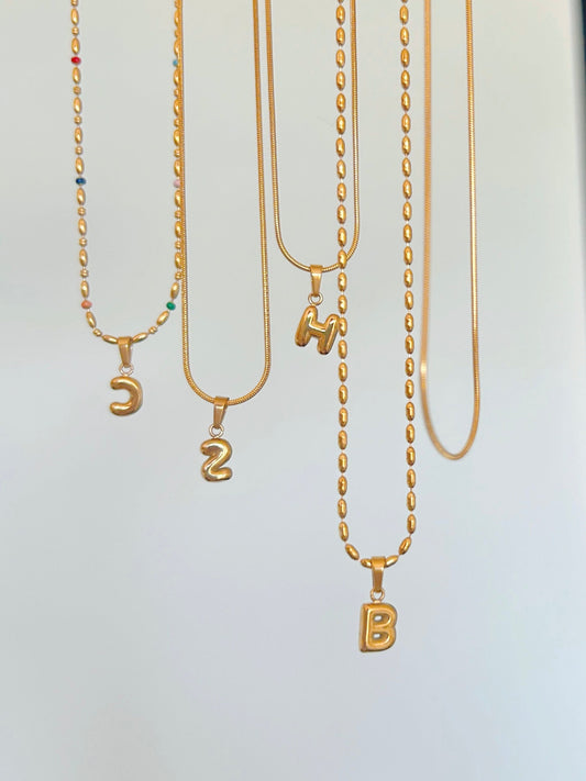 Gold Dainty Initial Necklace, Waterproof Tiny Initial Necklace, Custom Letter Necklace, 18K Gold Letter Necklace, Personalize