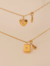 Gold filled square teardrop heart necklace, 18k gold cz star necklace, Gold initial necklace, Waterproof tarnish free gold pe