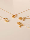 Gold filled square teardrop heart necklace, 18k gold cz star necklace, Gold initial necklace, Waterproof tarnish free gold pe