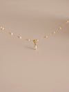 Gold Real Pearl Beaded Necklace, 6A Freshwater Pearl Minimal Necklace, Handmade Jewelry for Women, 18K Gold Pearl Beads Neckl