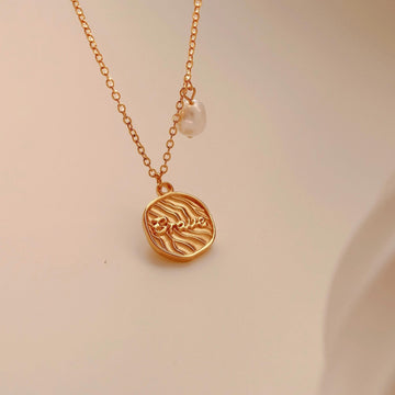 18K Gold Brave Strength Necklace, Waterproof Warrior Strength Necklace, Inspirational Gift for Her, Encouragement Gift, Empow