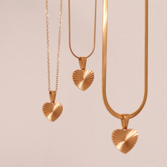 Gold Sunshine Pendant Necklace, Sunburst Necklace, Waterproof Heart Necklace, Celestial Necklace, Christmas Gift for her, Eve