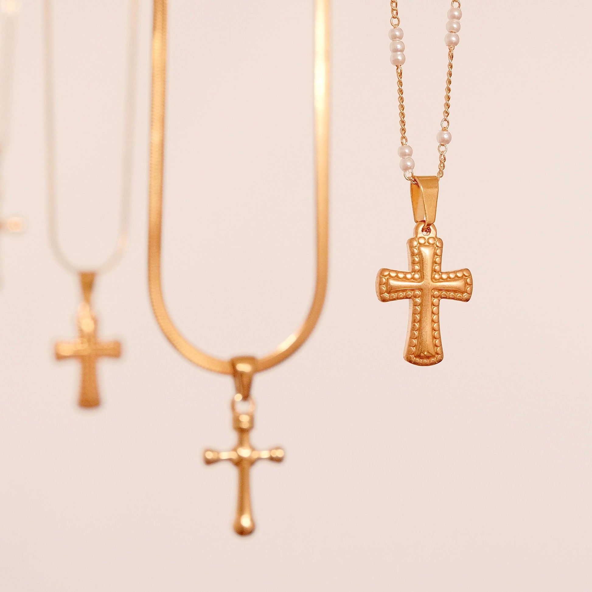 Gold Filled Cross Necklace, Gold Religious Cross Charm, Waterproof Unisex Women Men Necklace, Pray Christian Faith Pendant Ev