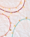 Genuine Gemstone Beaded Necklace, Pendant Cube Beads Choker, 18k Gold Beaded Necklace, Crystal Beads, Gold Filled Necklace, C