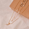 Dainty Gold Layered Pearl Necklace, Natural Freshwater Pearl Double Layer Necklace, Waterproof Wedding Layered Necklace, Gift