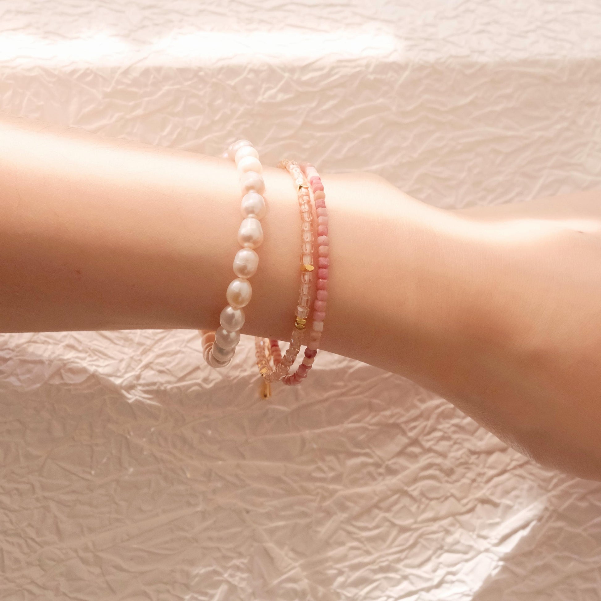 Genuine Gemstone Beaded Bracelet, Pendant Cube Beads Bracelet, 18k Gold Beaded Bracelet, Crystal Beads, Gold Filled Bracelet,