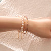 Genuine Gemstone Beaded Bracelet, Pendant Cube Beads Bracelet, 18k Gold Beaded Bracelet, Crystal Beads, Gold Filled Bracelet,