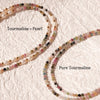 Genuine Tourmaline Necklace, Colorful stone beaded necklace, Minimalist beaded necklace with real pearl, Choker tourmaline st