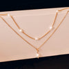 Dainty Gold Layered Pearl Necklace Set, Natural Freshwater Pearl Double Layer Necklace, Waterproof Wedding Layered Necklace, 