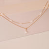Dainty Gold Layered Pearl Necklace, Natural Freshwater Pearl Double Layer Necklace, Waterproof Wedding Layered Necklace, Gift
