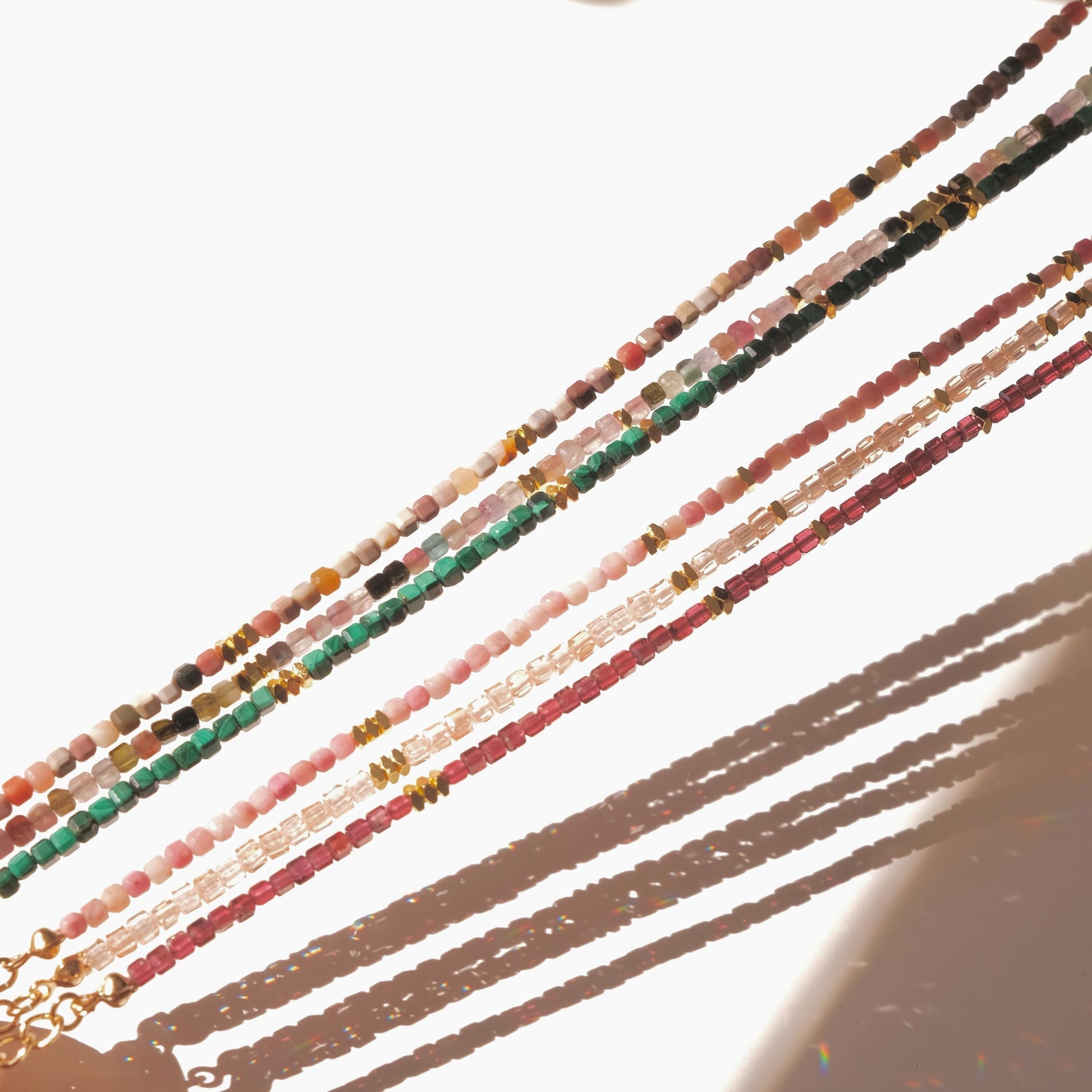Genuine Gemstone Beaded Bracelet, Pendant Cube Beads Bracelet, 18k Gold Beaded Bracelet, Crystal Beads, Gold Filled Bracelet, Cats Eye Beads