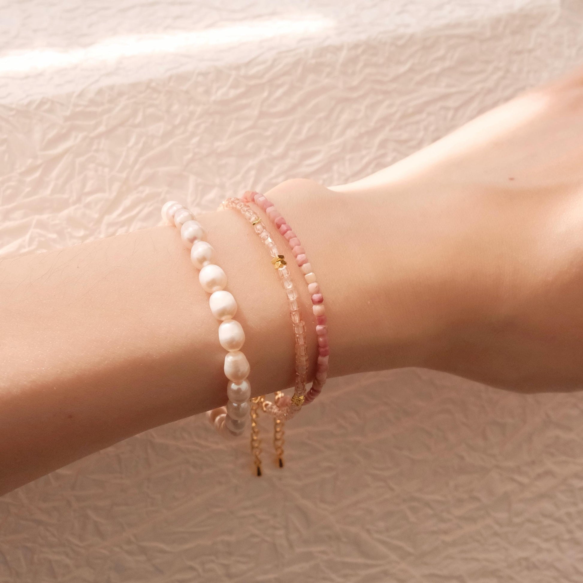 Genuine Gemstone Beaded Bracelet, Pendant Cube Beads Bracelet, 18k Gold Beaded Bracelet, Crystal Beads, Gold Filled Bracelet,