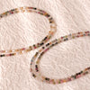 Genuine Tourmaline Necklace, Colorful stone beaded necklace, Minimalist beaded necklace with real pearl, Choker tourmaline st