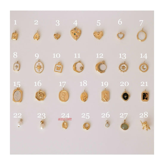 Custom DIY gold charm necklace, waterproof dainty pendants necklace, 18k gold charm necklace, build your own necklace, gift f