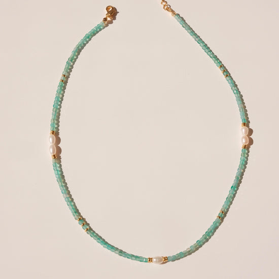 Genuine Gemstone Beaded Necklace, Cube beads freshwater pearl choker, 18k gold beaded necklace, Crystal Beads, Cats Eye Beads