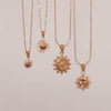 Gold Sun Pendant Necklace, Waterproof Necklace, Dainty Sun Necklace, Sunburst Necklace, Sunshine Necklace, Celestial Necklace