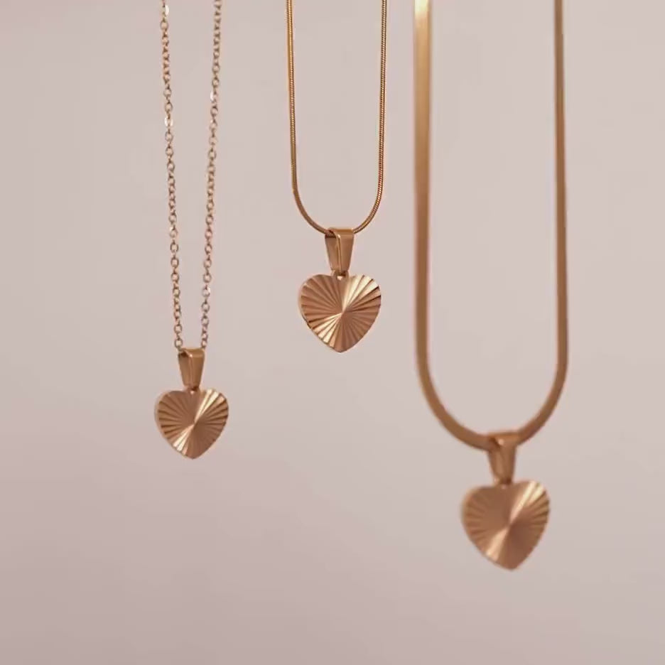 Gold Sunshine Pendant Necklace, Sunburst Necklace, Waterproof Heart Necklace, Celestial Necklace, Christmas Gift for her, Eve